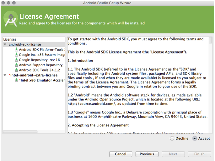 Android - licence agreement